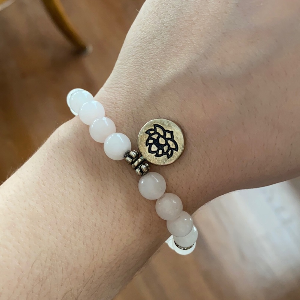 Mala Bracelet with Lotus Charm